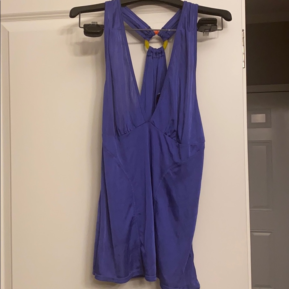 3/$20 - Moda Intl silky purple sheet top M